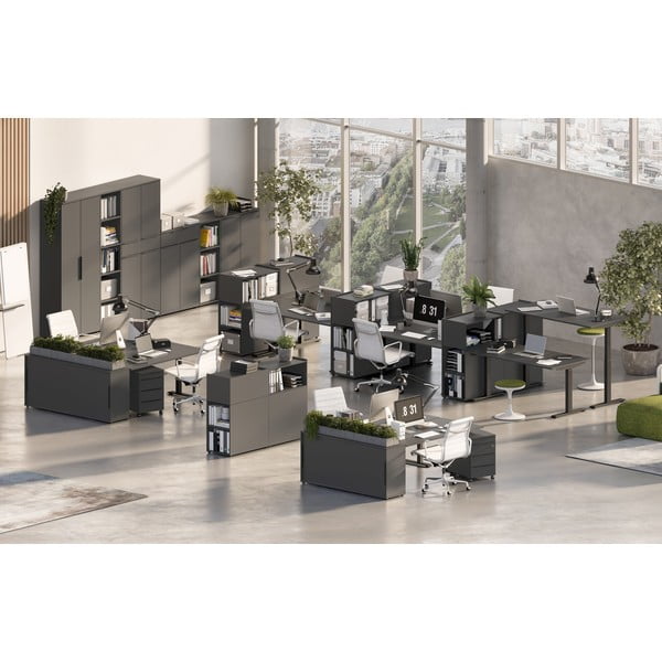 Spintelė antracito spalvos su stumdomomis durimis 160x74 cm Mailand – Germania-image-1