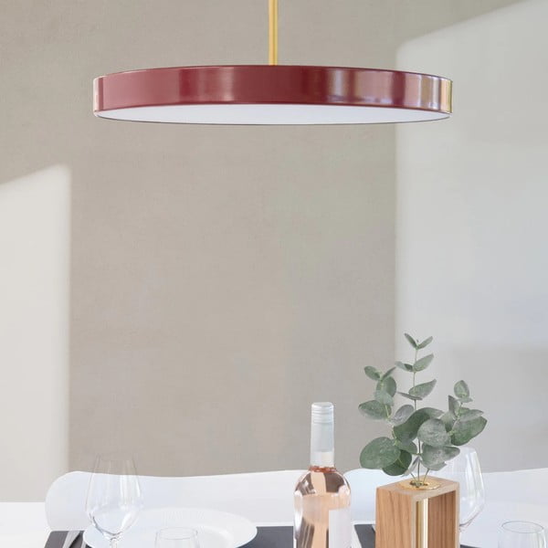 Kabantis šviestuvas raudonos spalvos LED ø 43 cm su metaliniu gaubtu Asteria Medium – UMAGE-image-3
