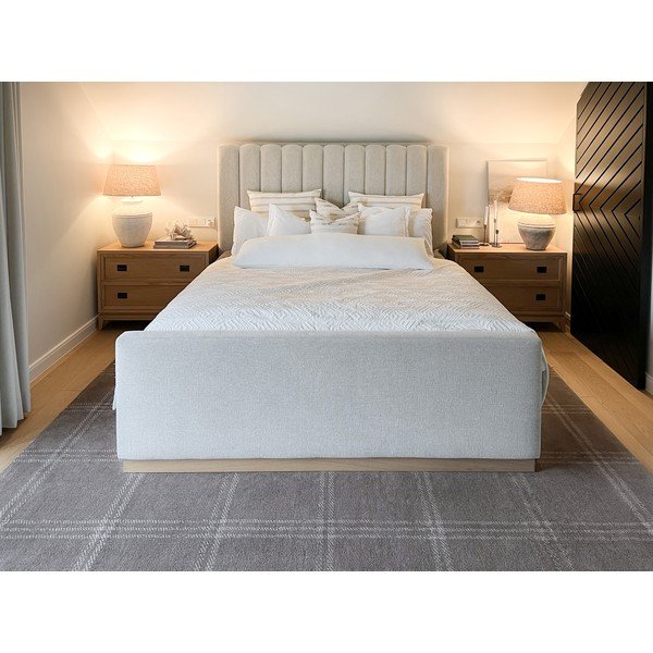 Kilimas iš vilnos antracito spalvos 120x180 cm Calisia M Grid Prime – Agnella-image-3