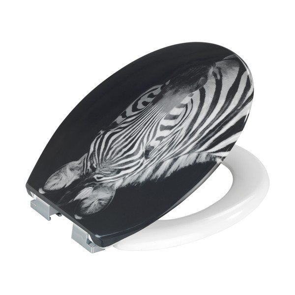 Tualeto sėdynė su automatiniu uždarymu 37,5 x 45 cm Zebra - Allstar-image-2