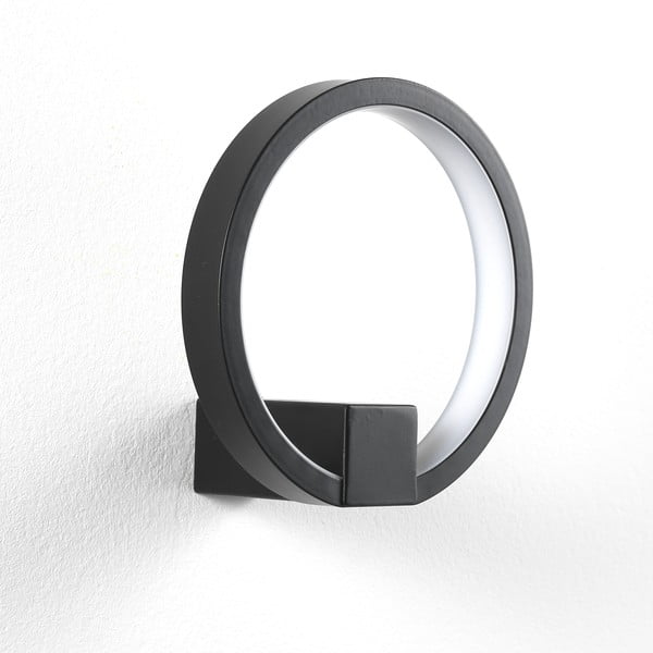 Juodas sieninis šviestuvas Tomasucci Ring, ø 15 cm