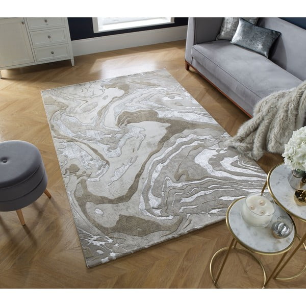 Kilimas smėlio spalvos 300x400 cm Marbled – Flair Rugs-image-1