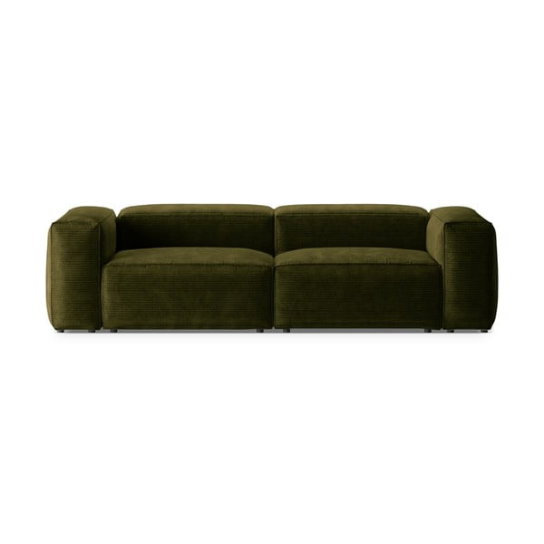 Žalios spalvos iš kordinio velveto sofa 264 cm Bergamo – Cosmopolitan Design