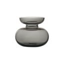 Iš stiklo  rankų darbo vaza šviesiai pilkos spalvos (aukštis 9 cm) Inu – Zone