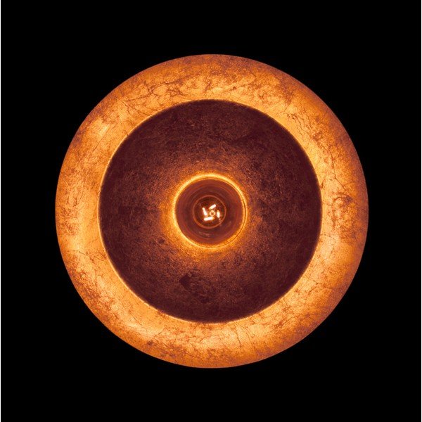 Baltas sieninis šviestuvas su vario spalvos detalėmis Sotto Luce Cinco Basic, ⌀ 40 cm-image-3