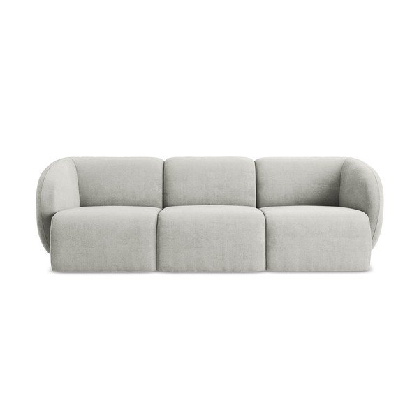 Šviesiai pilkos spalvos sofa iš šenilinio audinio 244 cm Lani – Makamii