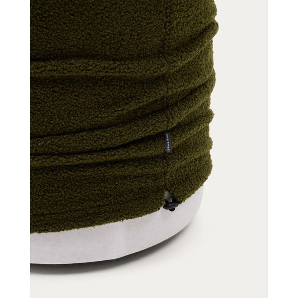 Žalios spalvos iš boucle pufas Kaeli – Kave Home-image-2
