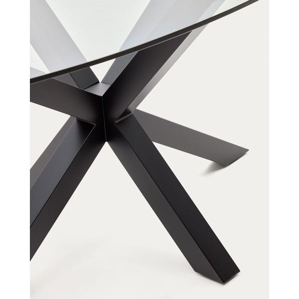 Valgomojo stalas su stikliniu stalviršiu 100x200 cm Argo – Kave Home-image-4