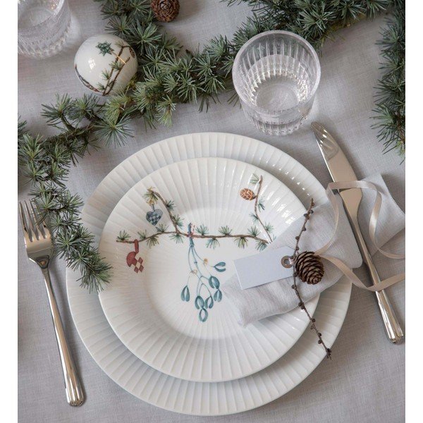 Sriubos iš porceliano  lėkštė baltos spalvos su Kalėdų motyvu ø 21 cm Hammershøi Christmas – Kähler Design-image-1