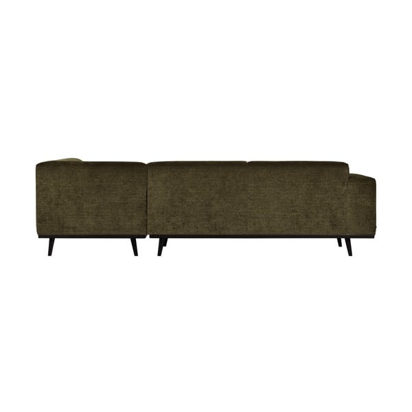 Tamsiai žalios spalvos iš kordinio velveto kampinė sofa (su dešiniuoju kampu/„L“ formos) Statement – WOOOD-image-2