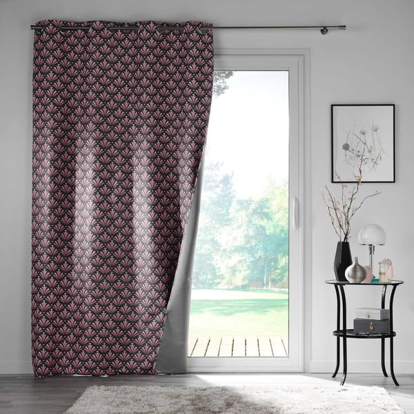 Iš mikropluošto visiškai užtemdo užuolaida rožinės spalvos/pilkos spalvos 135x260 cm Surya – douceur d'intérieur-image-2