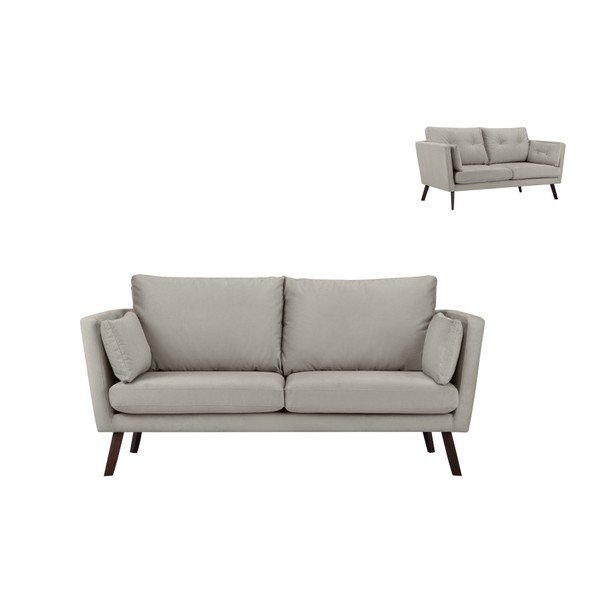 Šviesiai pilka 3 vietų sofa Mazzini Sofos Elena-image-1