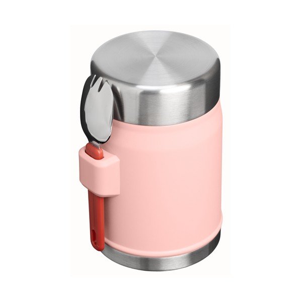 Persikų spalvos iš nerūdijančio plieno maistui termosas 400 ml Legendary Food Jar + Spork Peach Rose – Stanley-image-3