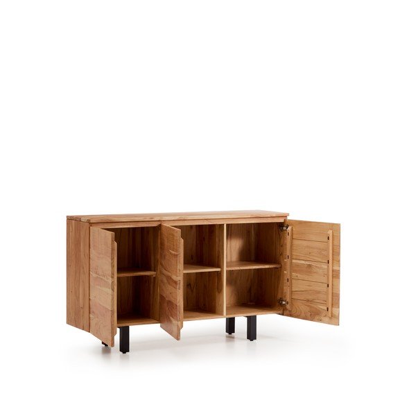 Natūralios spalvos iš akacijos masyvo šoninė spintelė 150x88x40 cm Uxue – Kave Home-image-3