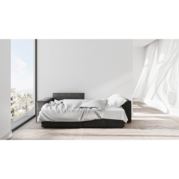 Antracito pilkos spalvos sulankstoma kampinė sofa Ghado Melow-image-4