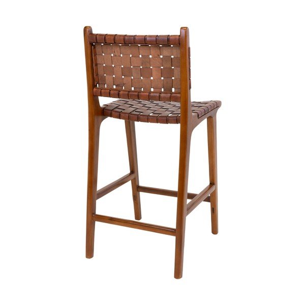Iš tikmedžio masyvo baro taburetė rudos spalvos 101 cm Perugia – House Nordic-image-4