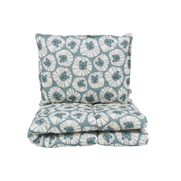 Vaikiškos lovelės rinkinys mėlynos spalvos Denim Lions – Malomi Kids-image-2