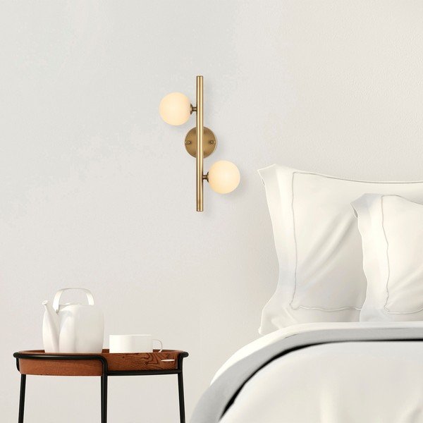 Sieninė lempa auksinės spalvos Domino – Opviq lights-image-1
