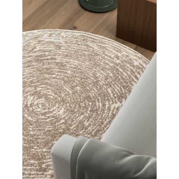 Smėlio spalvos/kreminės spalvos apvalios formos kilimas ø 160 cm Gloria Cavallo – Hanse Home-image-2