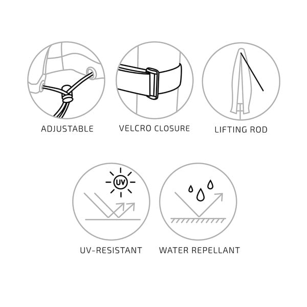 Skėčio užvalkalas juodos spalvos ø 35 cm – House Nordic-image-2