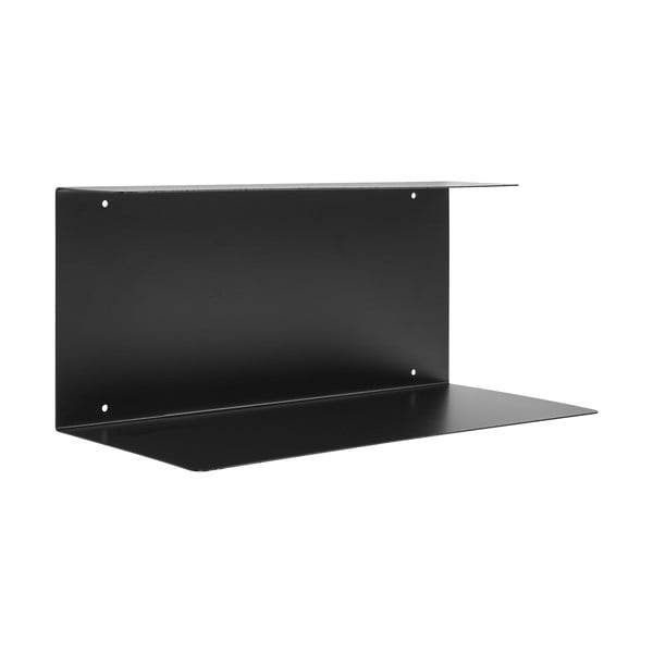Juodos spalvos iš metalo kelių aukštų sieninė lentyna 18 cm Lille – House Nordic-image-2