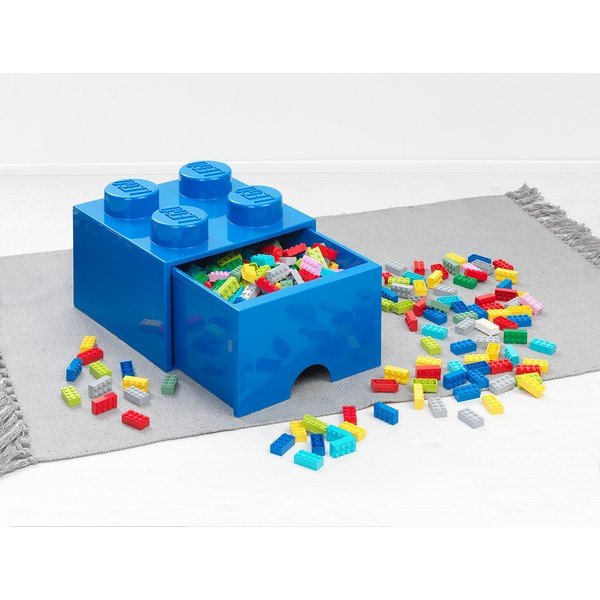 Mėlyna rašomojo stalo dėžutė su stalčiumi LEGO®, 15 x 16 cm-image-2