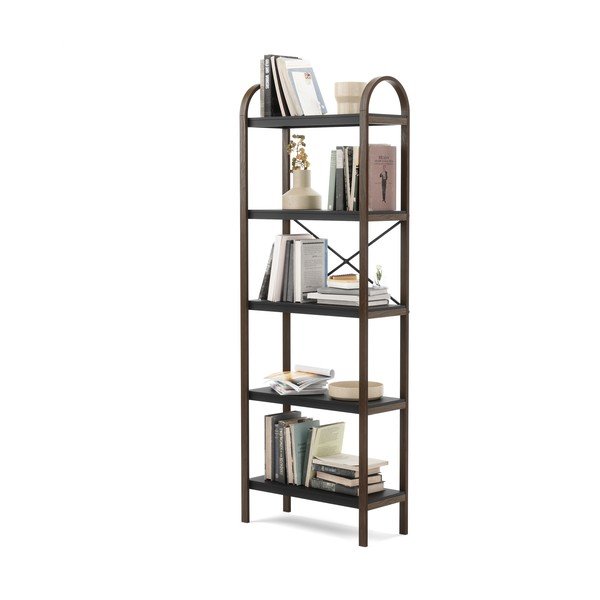 Juoda natūrali riešutmedžio lentyna 61x170 cm Bellwood - Umbra-image-4