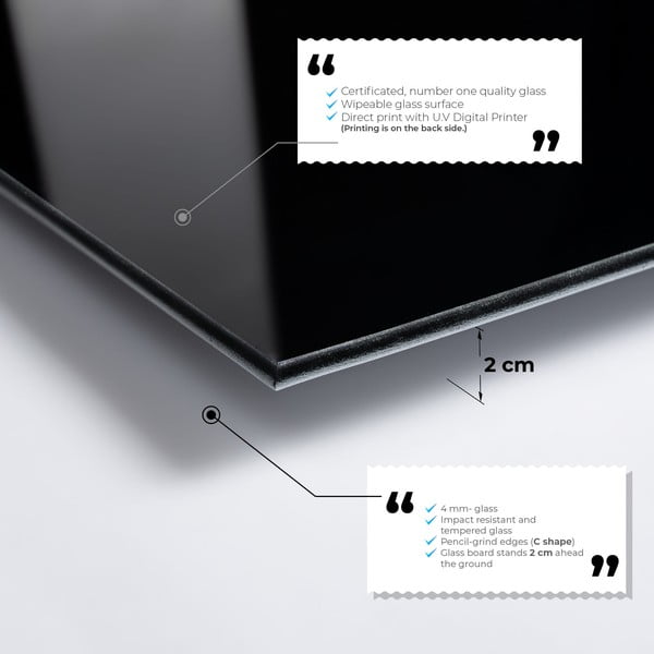 Paveikslas ant stiklo 70x50 cm Dark Marble - Wallity-image-4