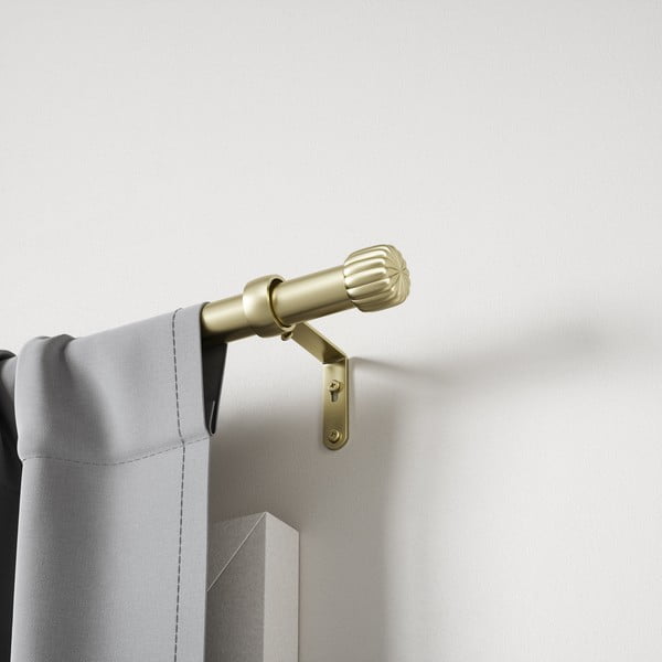 Auksinės spalvos iš plieno išplečiamas užuolaidos strypas 91 - 168 cm Cleo – Umbra-image-2