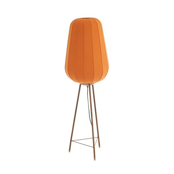 Terakotos spalvos pastatomas šviestuvas (aukštis 133 cm) su tekstiliniu gaubtu Bibury – Light & Living