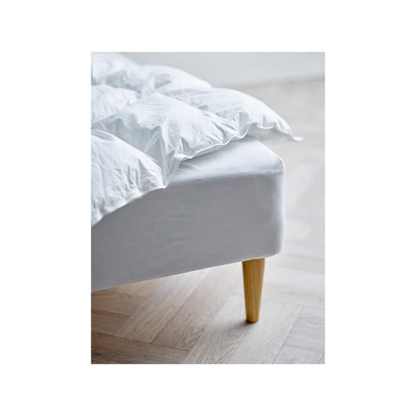 Iš organiškos medvilnės paklodė baltos spalvos su guma 180x200 cm Calm – Södahl-image-2