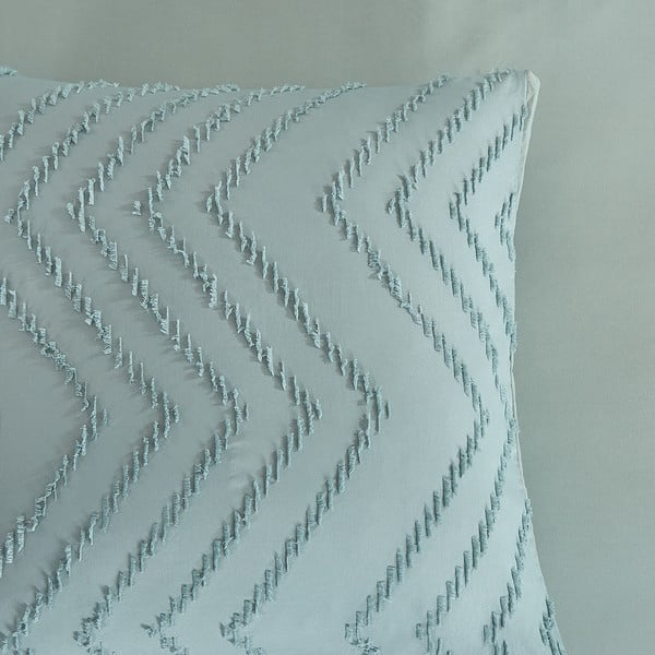 Iš mikropluošto viengulė/itin ilga patalynė šviesiai žalios spalvos 140x220 cm Pure Zigzag – Good Morning-image-2