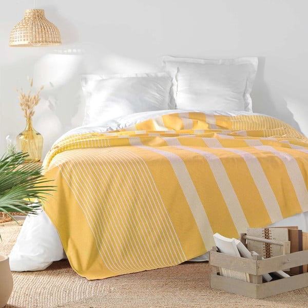 Geltonos spalvos lovatiesė 240x260 cm Adele – douceur d'intérieur-image-2