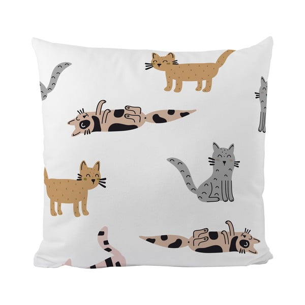 Iš satino medvilnės vaikiškas pagalvės užvalkalas 45x45 cm Cats – Butter Kings