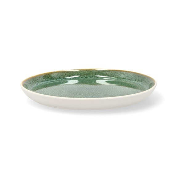 Baltos spalvos/žalios spalvos desertinė iš akmens masės lėkštė ø 21 cm Gastro White/Green – Bitz-image-2