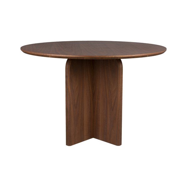 Apvalios formos valgomojo stalas iš riešutmedžio ø 120 cm Laurent – White Label-image-2