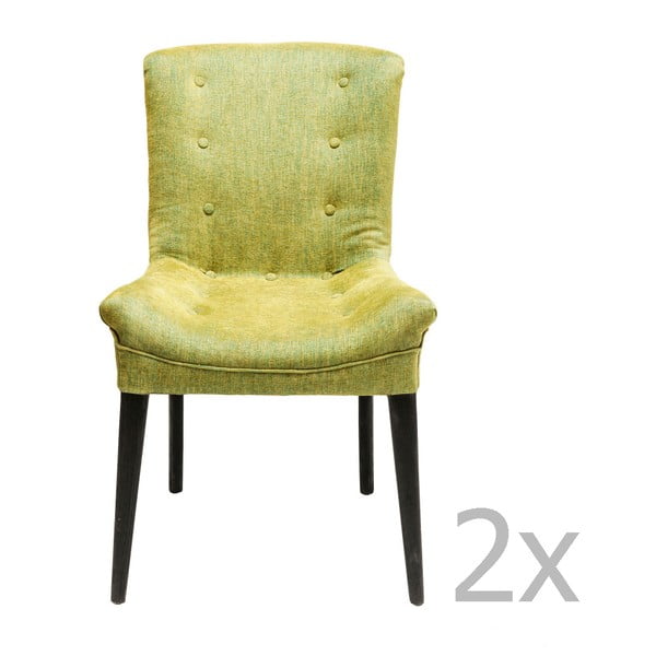 2 tamsiai žalių valgomojo kėdžių rinkinys Kare Design Stay