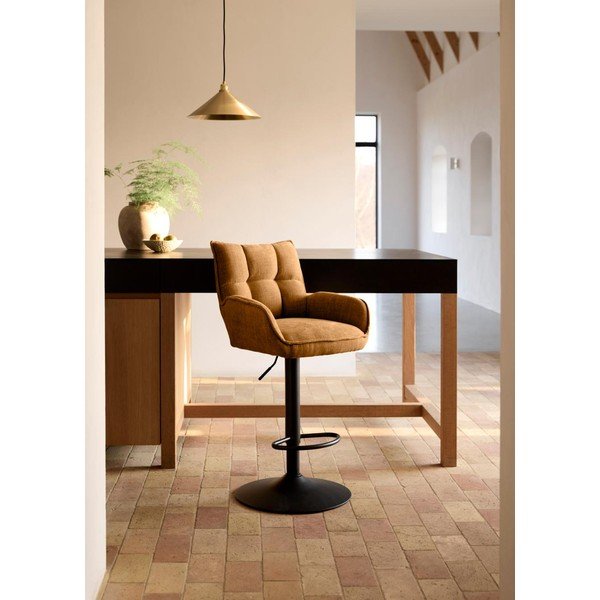 Oranžinės spalvos reguliuojamo aukščio baro taburėtės 2 vnt. Marilla – Unique Furniture-image-1