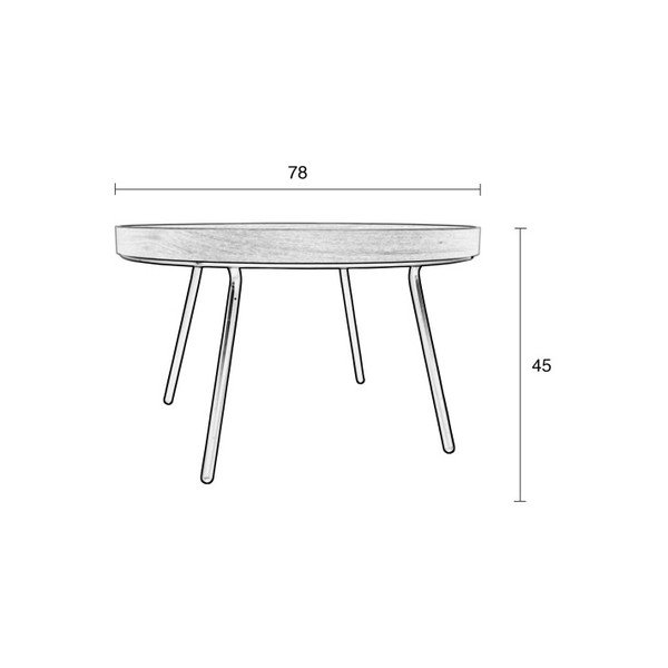 Apvalus kavos staliukas Zuiver, ø 78 cm-image-1