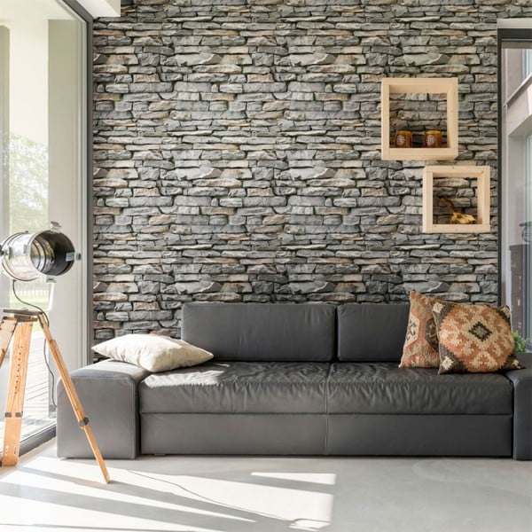 Sienų lipdukas Ambiance Materials Ardennes Stone, 40 x 40 cm