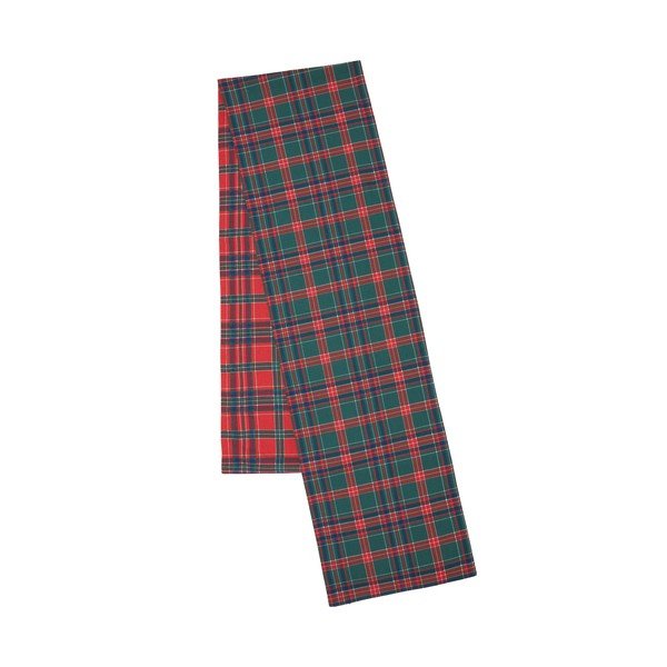 Iš medvilnės stalo takelis su Kalėdų motyvu 220x32 cm Christmas Tartan Check – Catherine Lansfield-image-3
