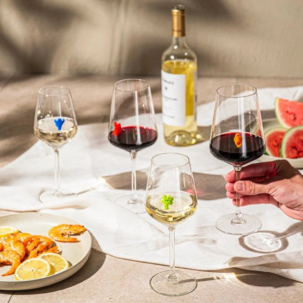 Iš silikonas stiklinių žymekliai Party people – VacuVin-image-1