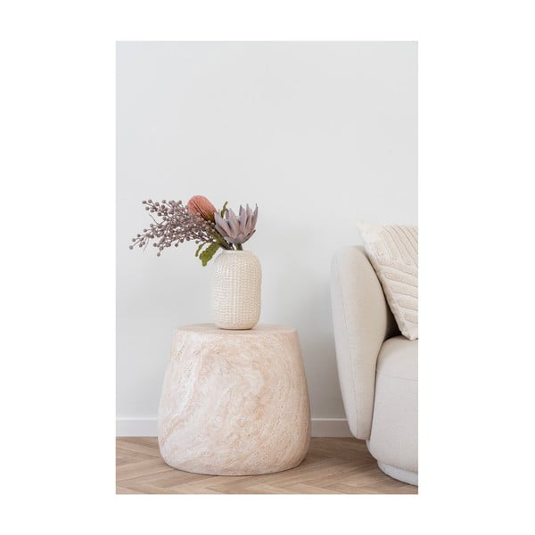 Iš akmens apvalios formos sodo šoninis staliukas ø 47,5 cm Bonn – House Nordic-image-3