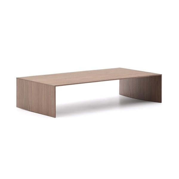 Tamsios natūralios spalvos kavos staliukas iš riešutmedžio 70x140 cm Litto – Kave Home