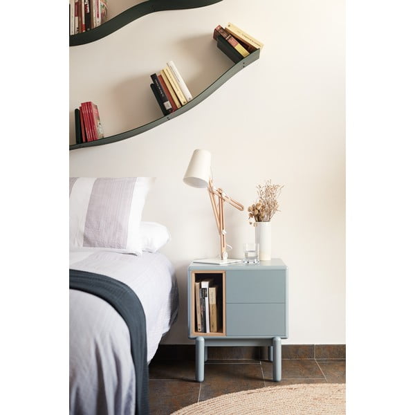 Naktinis staliukas mėlynos spalvos/pilkos spalvos Corvo – Teulat-image-1