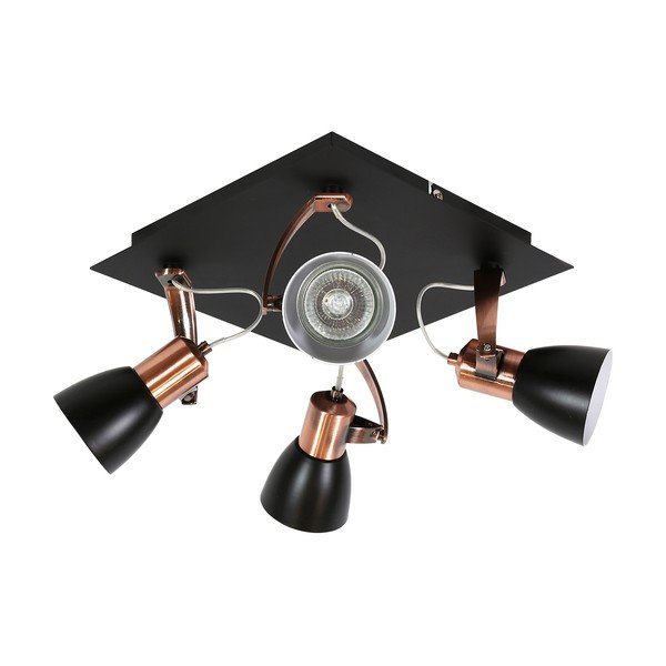 Lubinis šviestuvas juodos spalvos/vario spalvos 30x30 cm su metaliniu gaubtu Markus – Candellux Lighting-image-1