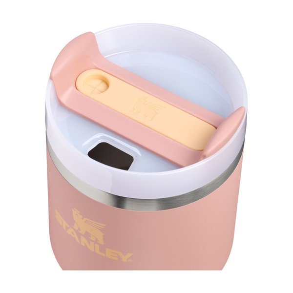 Persikų spalvos iš nerūdijančio plieno su šiaudeliu termosas 600 ml Quencher H2.O FlowState™ Tumble Peach Rose – Stanley-image-1