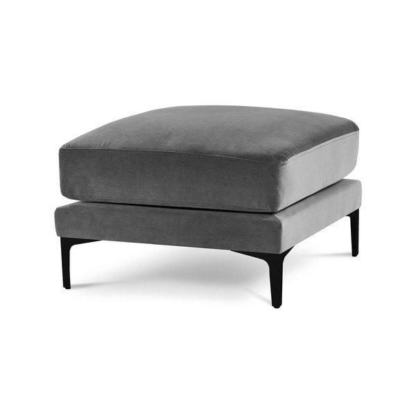 Pilkas aksominis pufas Kooko Home Harmony-image-2