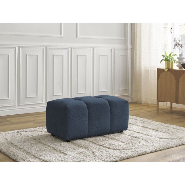 Mėlynos spalvos taburetė iš šenilinio audinio Roxelane – Bobochic Paris-image-1