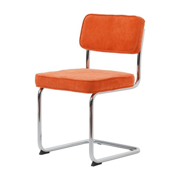 Iš velveto valgomojo kėdė oranžinės spalvos Rupert – Unique Furniture